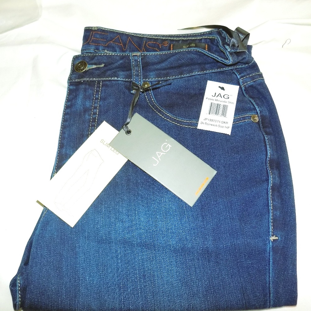 Jag Jeans Women's Miranda Slim Leg petite dk rainw